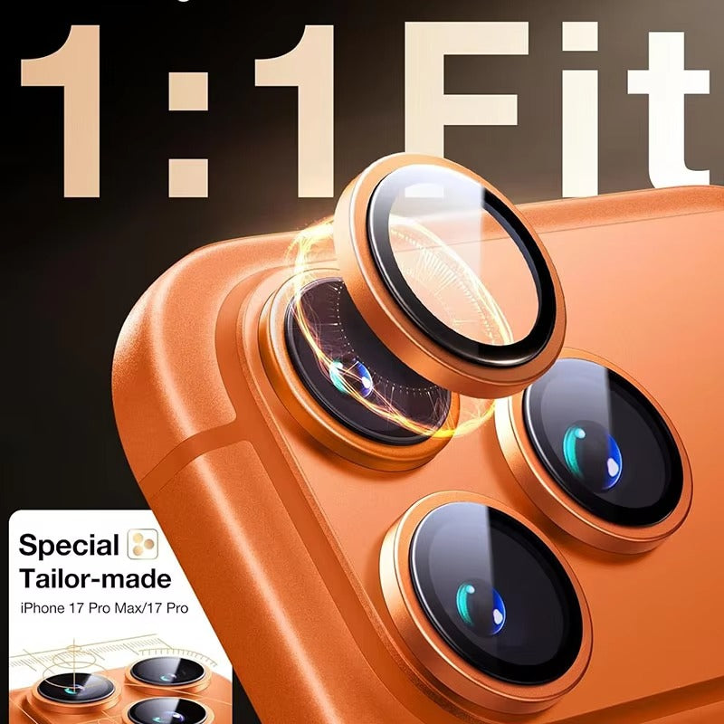 Elite iPhone Aluminum Alloy Camera Lens Protector, Tempered Glass Lens Film with Full Coverage, Scratch Resistance & Impact Protection