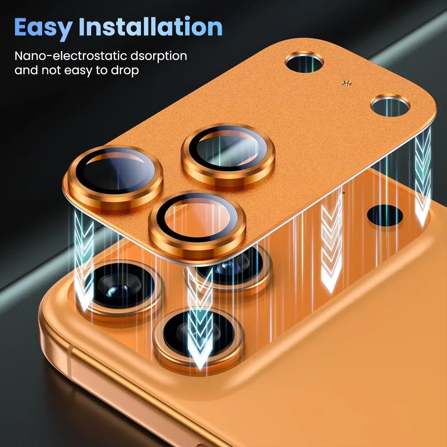Elite iPhone Camera Lens Protector, Alloy Metal Tempered Glass Ring with Full Coverage, Scratch Resistance, Anti-Reflection & Shatter Protection