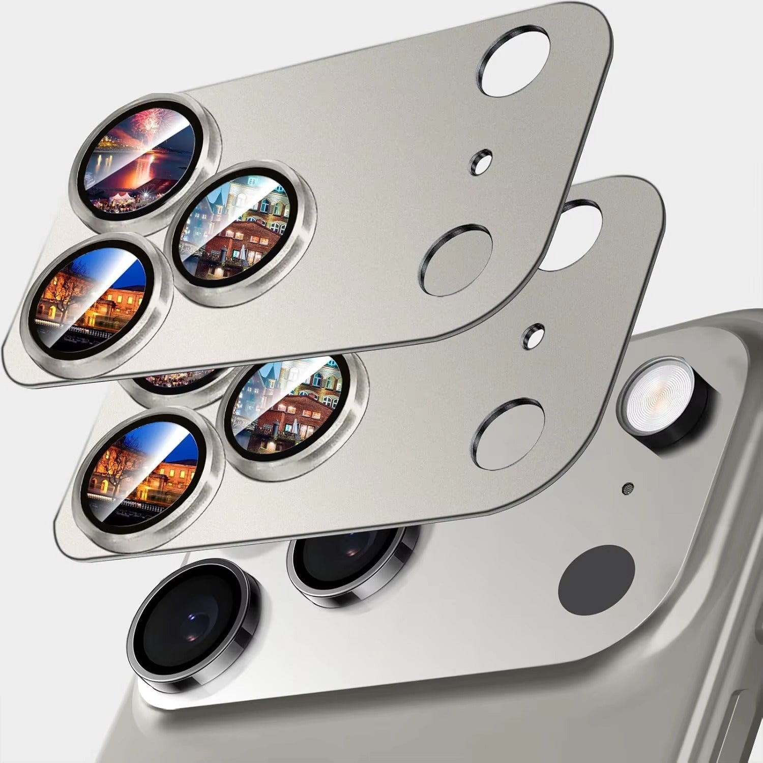 Elite iPhone Camera Lens Protector, Alloy Metal Tempered Glass Ring with Full Coverage, Scratch Resistance, Anti-Reflection & Shatter Protection