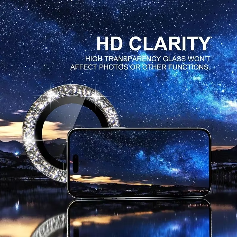 Elite iPhone Camera Lens Protector – Diamond Metal Protective Glass with Precision Fit, Scratch Resistance & Shatter Protection for Rear Camera Lenses