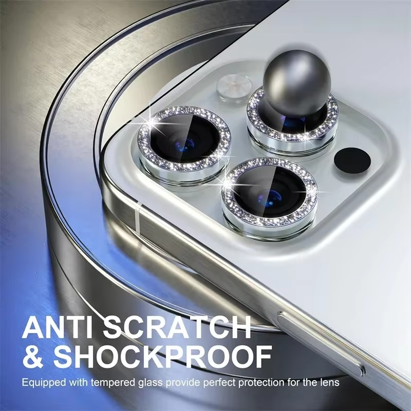 Elite iPhone Camera Lens Protector – Diamond Metal Protective Glass with Precision Fit, Scratch Resistance & Shatter Protection for Rear Camera Lenses
