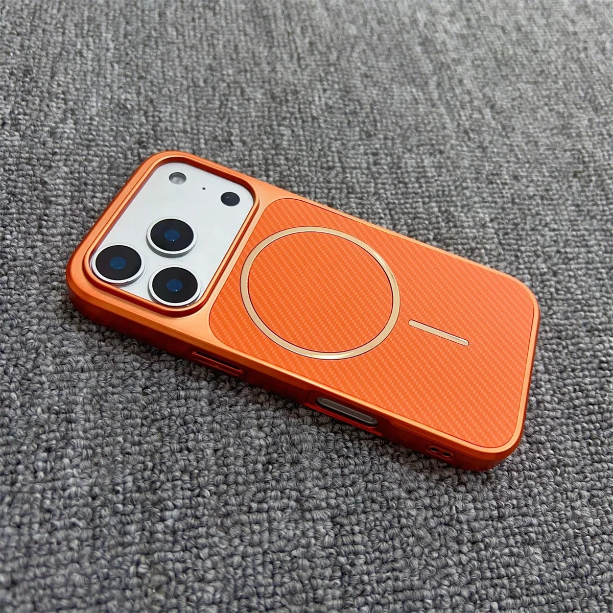 Elite iPhone Case — MagSafe Electroplated Carbon Fiber Cover with Shockproof Scratch-Resistant Protection and Lightweight Wireless-Charging Design