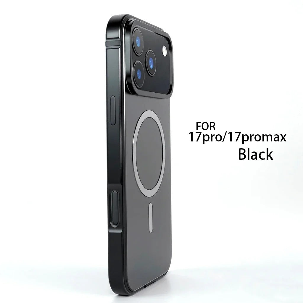 Elite iPhone Case — MagSafe Magnetic Metal-Frame Protective Cover with Aluminum Alloy Anti-Drop Design and High-End Shock-Resistant Build