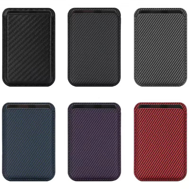 Elite iPhone MagSafe Carbon Fiber Card Holder Wallet, Strong Magnetic Slim Case with Secure ID & Credit Card Storage