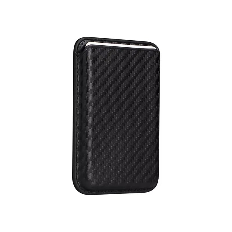 Elite iPhone MagSafe Carbon Fiber Card Holder Wallet, Strong Magnetic Slim Case with Secure ID & Credit Card Storage