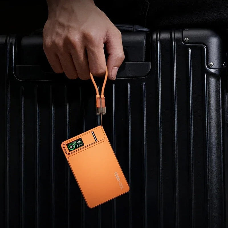 Elite iPhone Magnetic Wireless Power Bank, Fast-Charge Portable Battery with Digital Display and Metal Shell Design