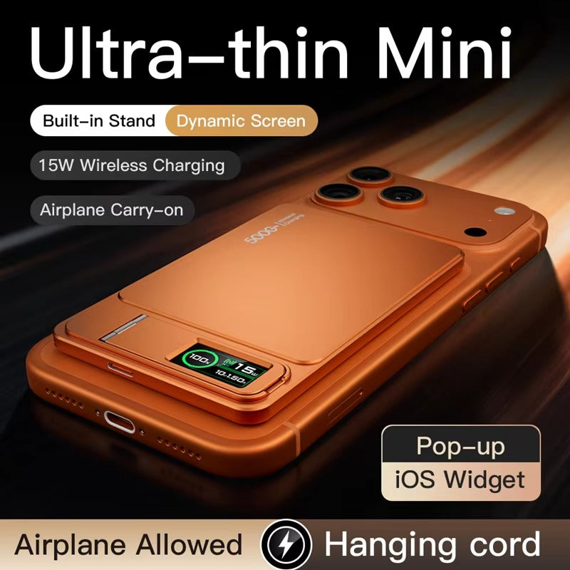Elite iPhone Magnetic Wireless Power Bank, Fast-Charge Portable Battery with Digital Display and Metal Shell Design