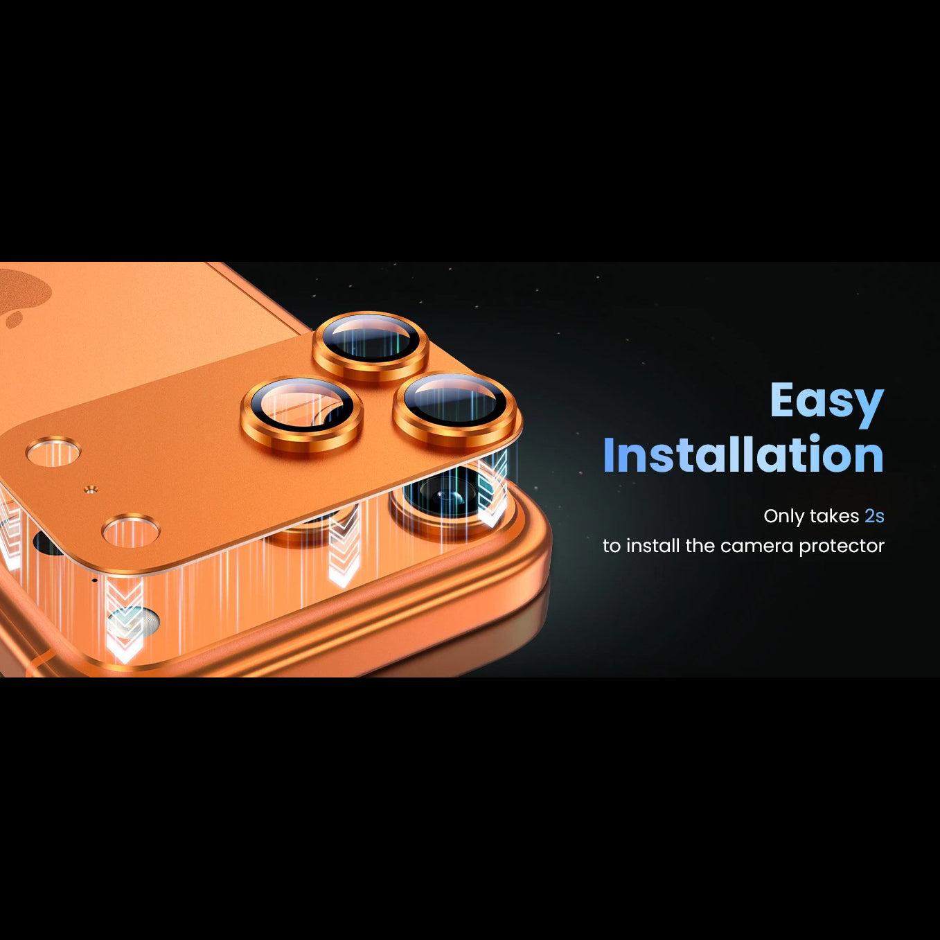 Elite iPhone Metal Camera Lens Protector, Tempered Glass Lens Cover with Precision Fit, Scratch Resistance & Impact Protection