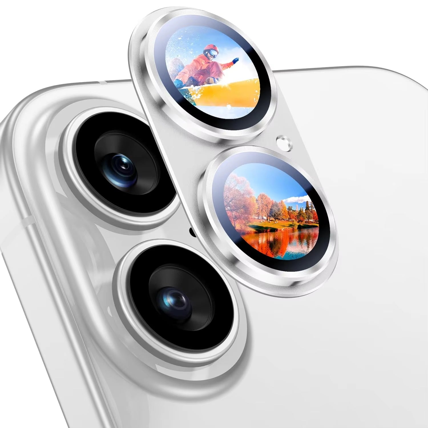 Elite iPhone Metal Camera Lens Protector, Tempered Glass Lens Cover with Precision Fit, Scratch Resistance & Impact Protection