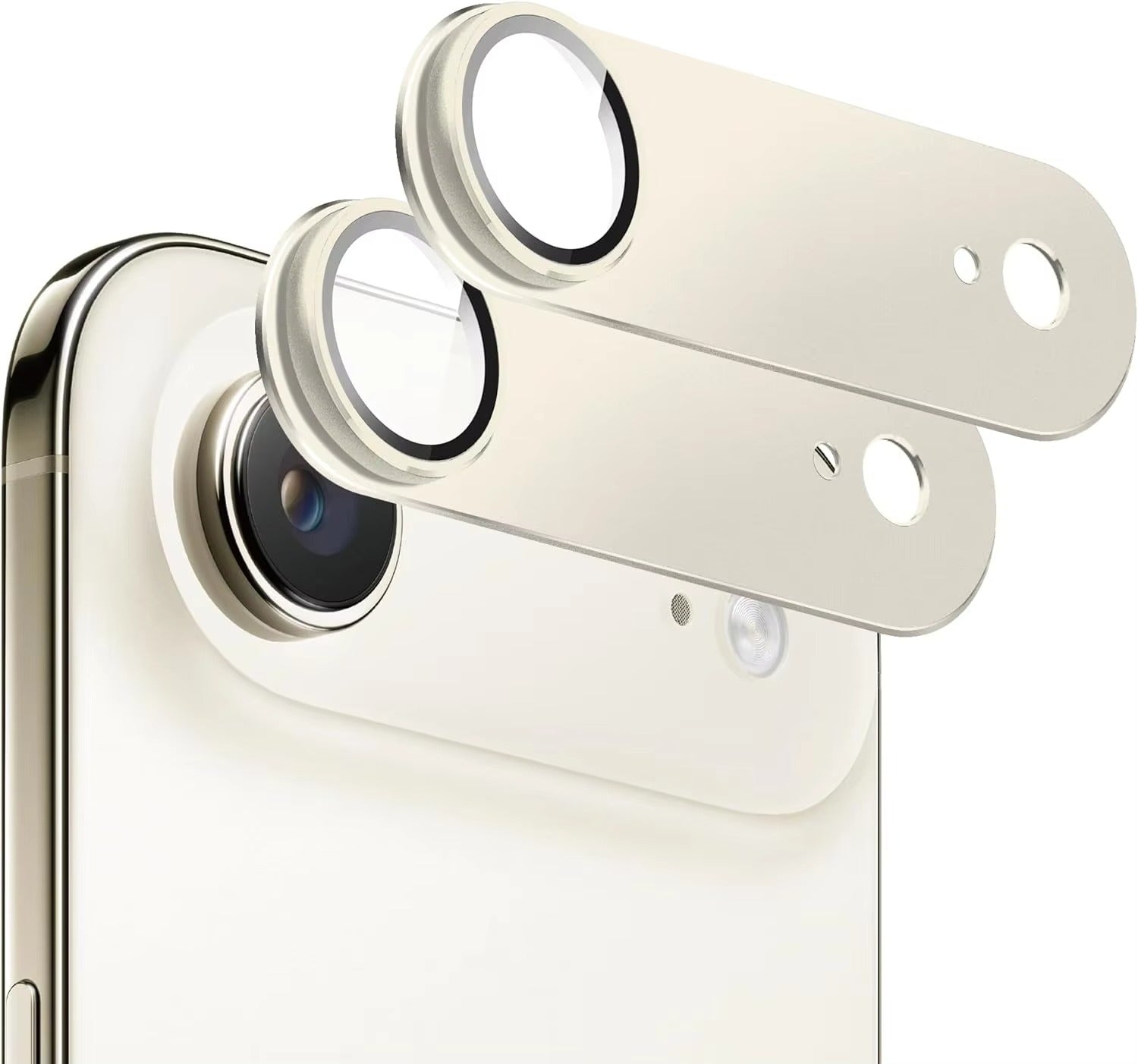 Elite iPhone Metal Camera Lens Protector, Tempered Glass Lens Cover with Precision Fit, Scratch Resistance & Impact Protection