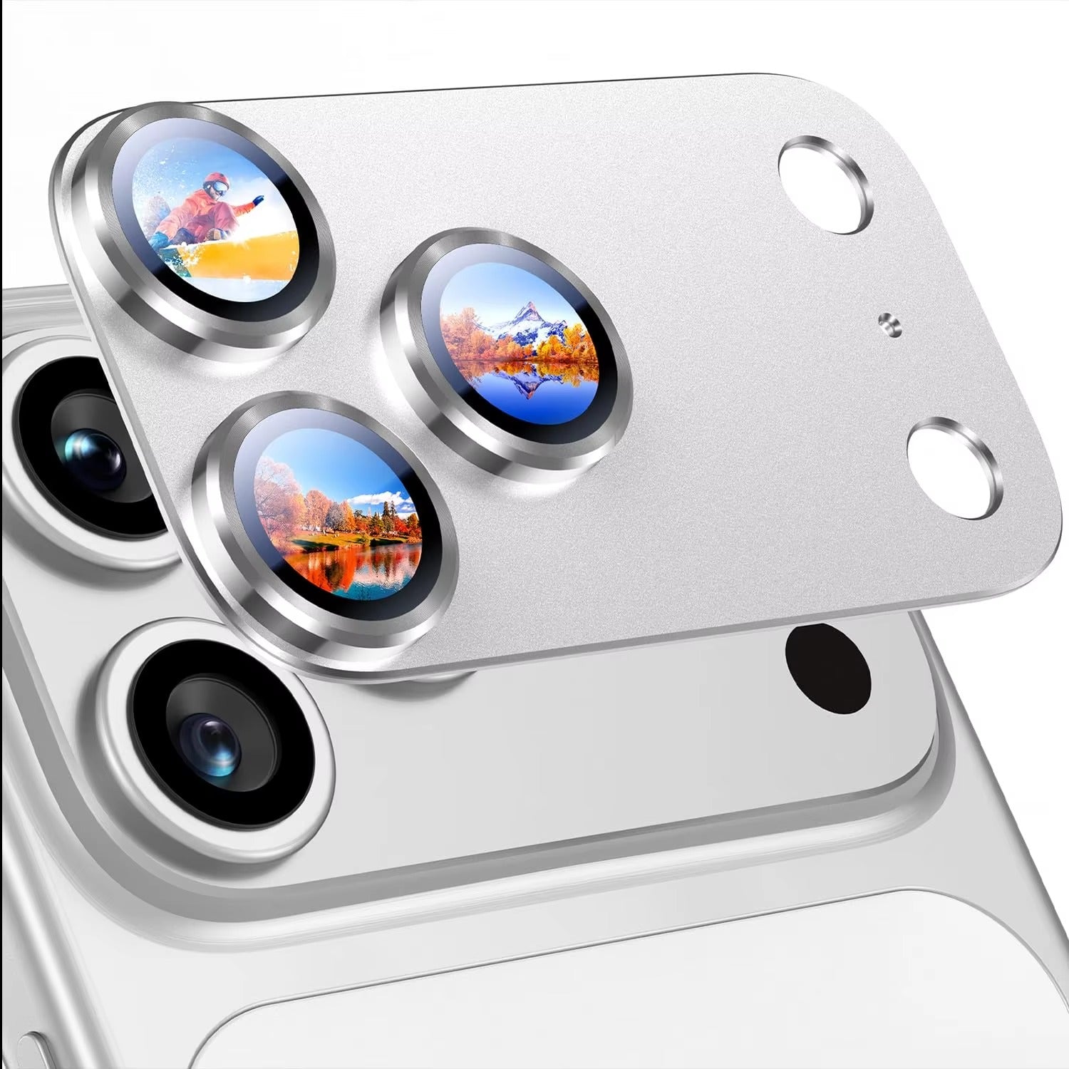 Elite iPhone Metal Camera Lens Protector, Tempered Glass Lens Cover with Precision Fit, Scratch Resistance & Impact Protection