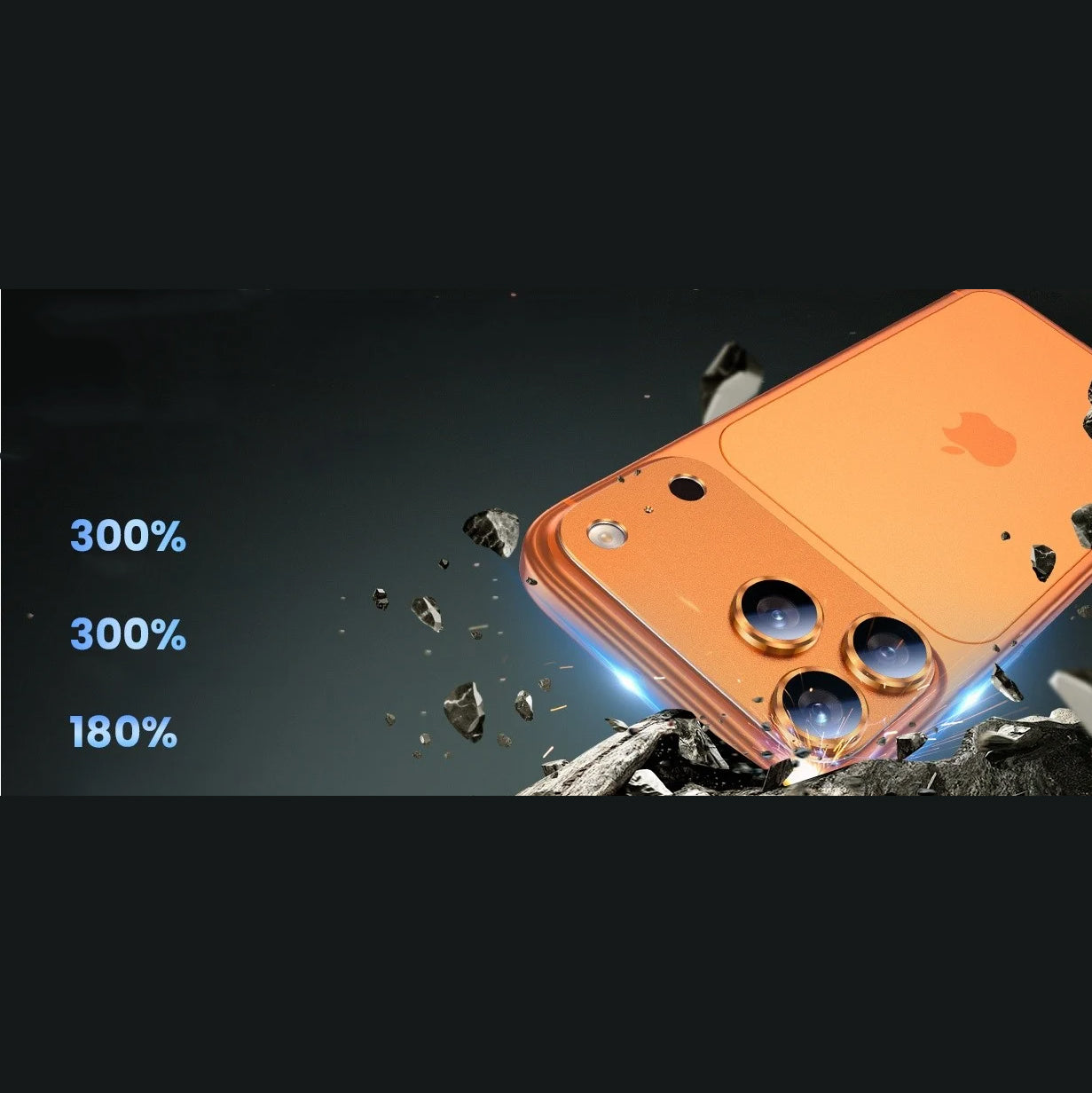 Elite iPhone Metal Camera Lens Protector, Tempered Glass Lens Cover with Precision Fit, Scratch Resistance & Impact Protection