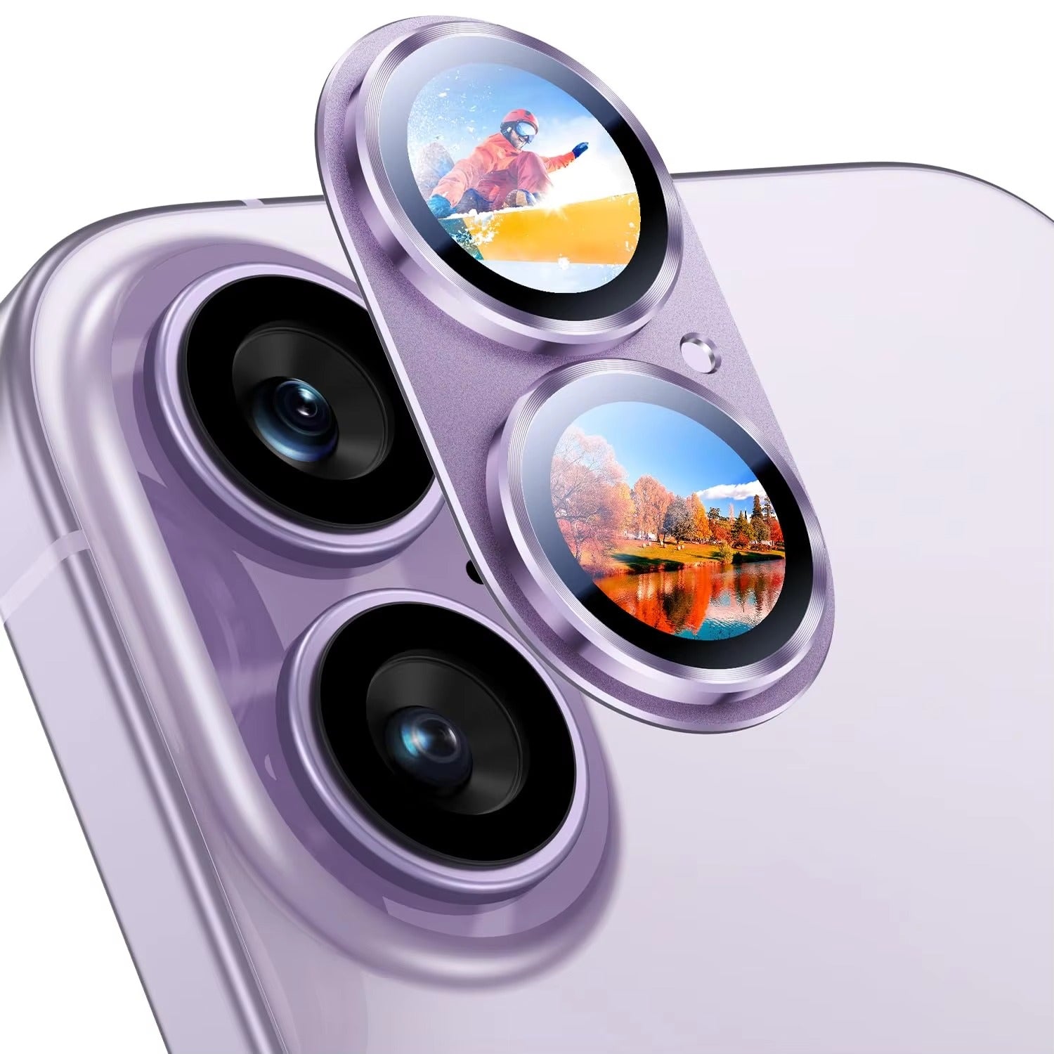 Elite iPhone Metal Camera Lens Protector, Tempered Glass Lens Cover with Precision Fit, Scratch Resistance & Impact Protection