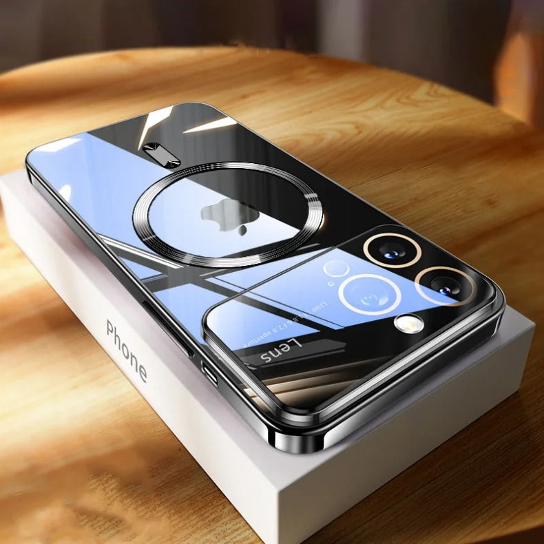 Fashion iPhone Case MagSafe Compatible Clear Cover — Large Camera Protection, Magnetic Wireless Charging, Shockproof Anti-Fingerprint Scratch-Resistant Design