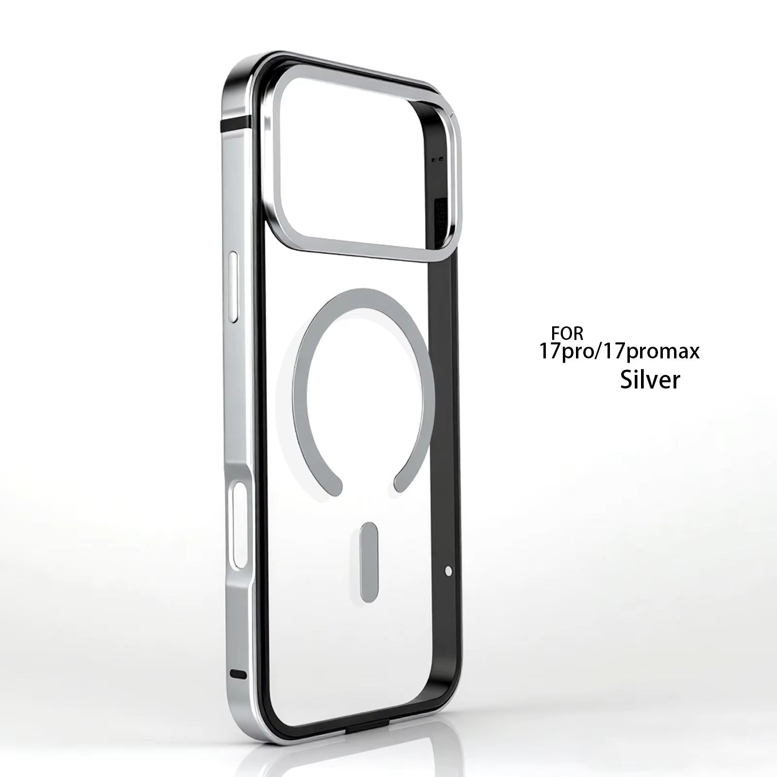 High-End iPhone Case — MagSafe Magnetic Aluminum Alloy Frame with HD Acrylic Backplate, Shock-Resistant Premium Protective Cover
