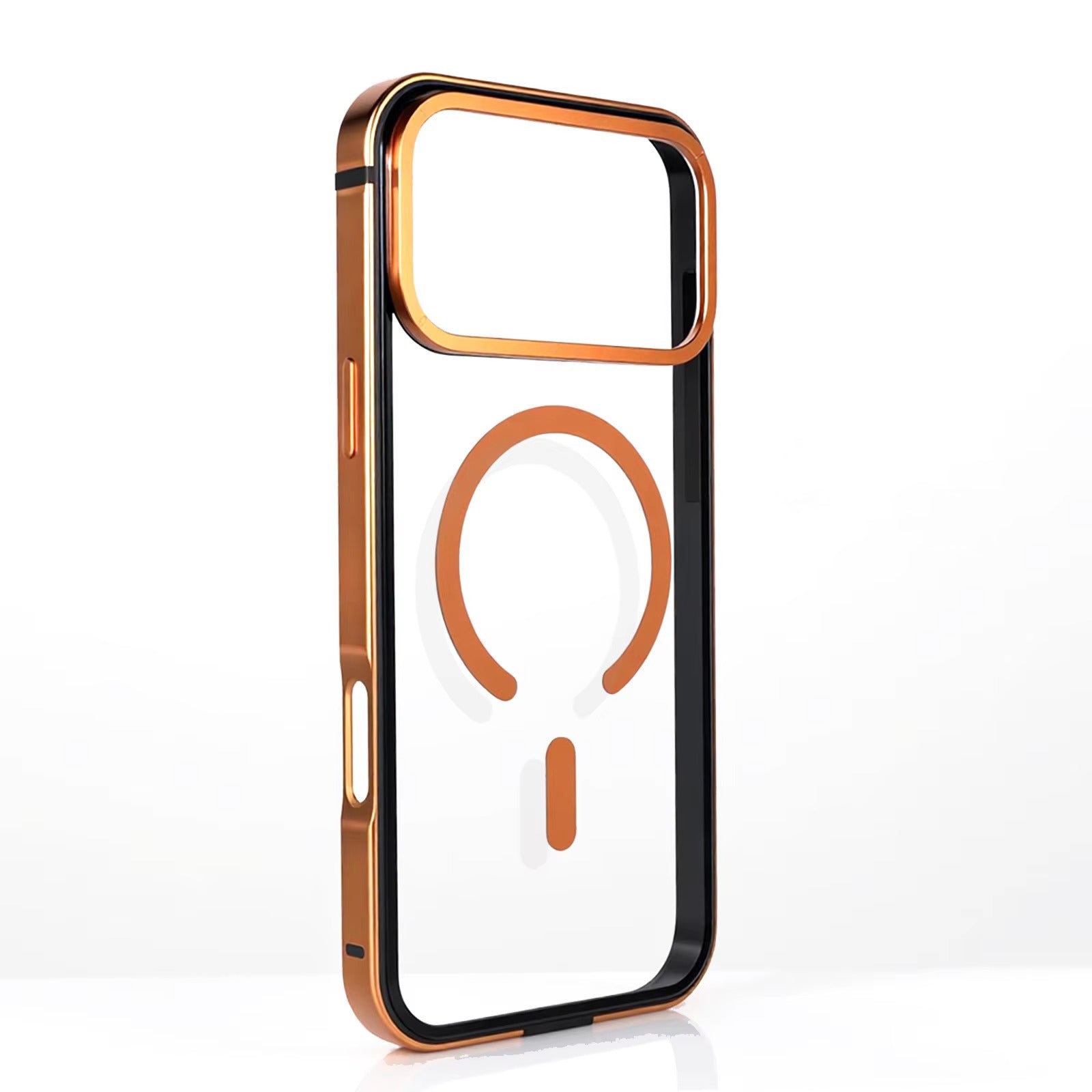 High-End iPhone Case — MagSafe Magnetic Aluminum Alloy Frame with HD Acrylic Backplate, Shock-Resistant Premium Protective Cover