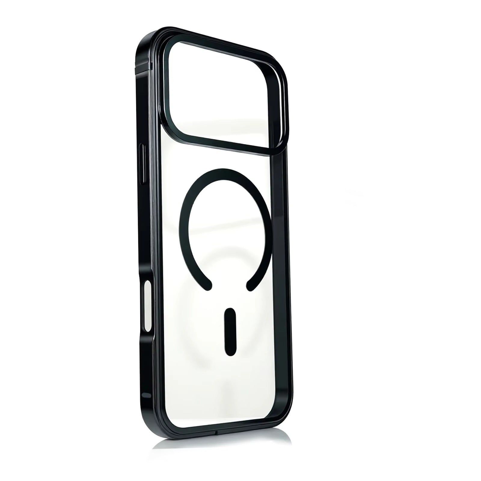High-End iPhone Case — MagSafe Magnetic Aluminum Alloy Frame with HD Acrylic Backplate, Shock-Resistant Premium Protective Cover