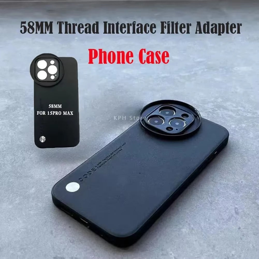 High-Quality Phone Camera Lens Case with 58mm Thread Filter Interface, Tough Full Coverage Build, Anti-Fingerprint Anti-Dust Protection