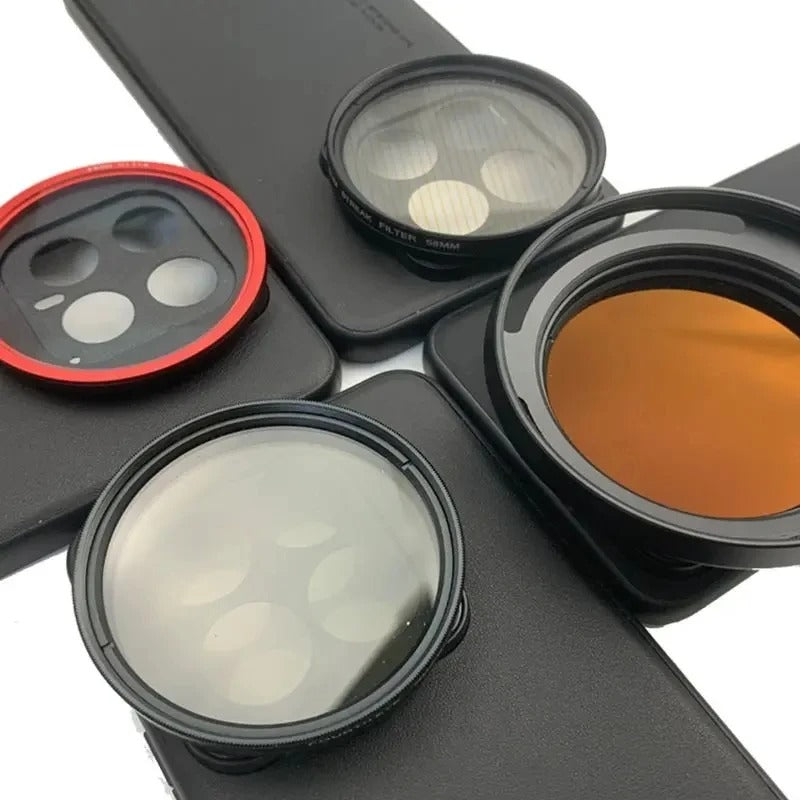 High-Quality Phone Camera Lens Case with 58mm Thread Filter Interface, Tough Full Coverage Build, Anti-Fingerprint Anti-Dust Protection