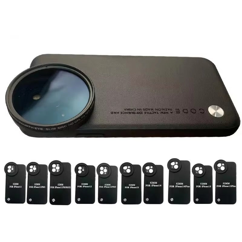 High-Quality Phone Camera Lens Case with 58mm Thread Filter Interface, Tough Full Coverage Build, Anti-Fingerprint Anti-Dust Protection