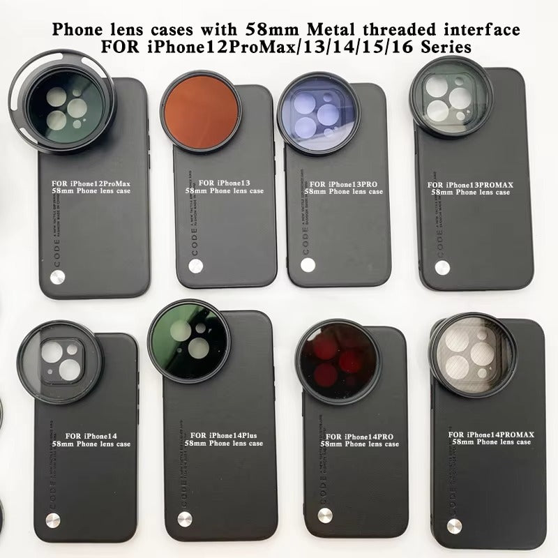 High-Quality Phone Camera Lens Case with 58mm Thread Filter Interface, Tough Full Coverage Build, Anti-Fingerprint Anti-Dust Protection