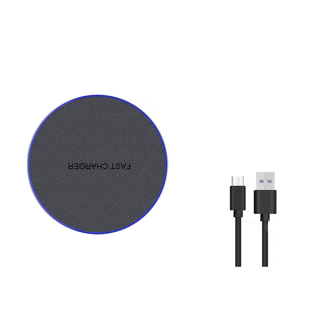 High-Quality Wireless Charging Pad with LED Light, 15W Qi Fast-Charge Induction Dock for Phones & Earbuds