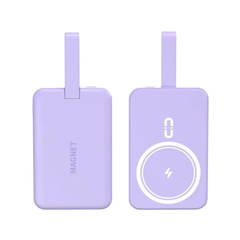 High-Quality Wireless Power Bank with LED Display, 23W Fast-Charge Portable Battery Featuring Built-In Cables, Flashlight & Hand Warmer