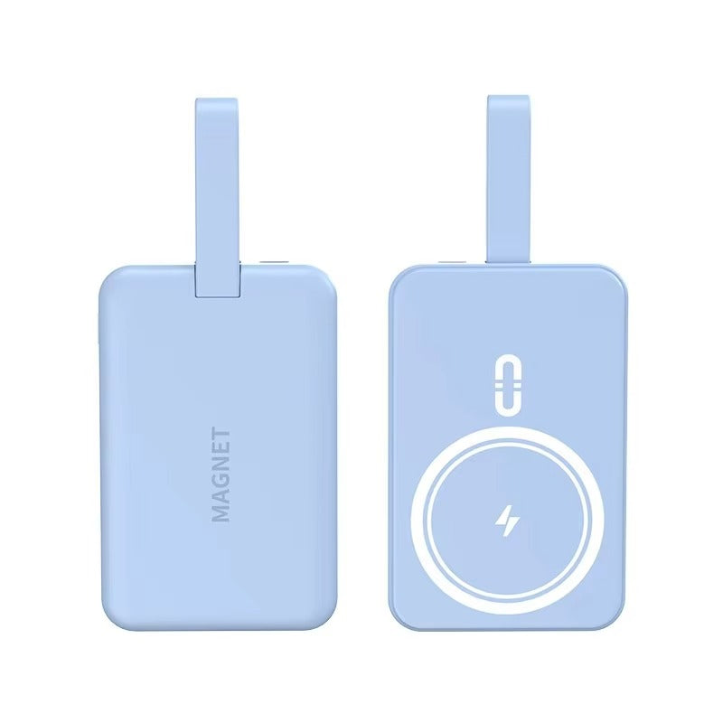 High-Quality Wireless Power Bank with LED Display, 23W Fast-Charge Portable Battery Featuring Built-In Cables, Flashlight & Hand Warmer