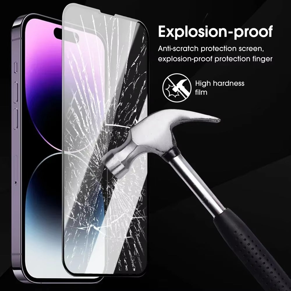 High-Quality iPhone HD Clear Tempered Glass Screen Protector – Full-Screen Display Protection, Smooth Touch Clarity, Fingerprint Resistance & Shatter Defense