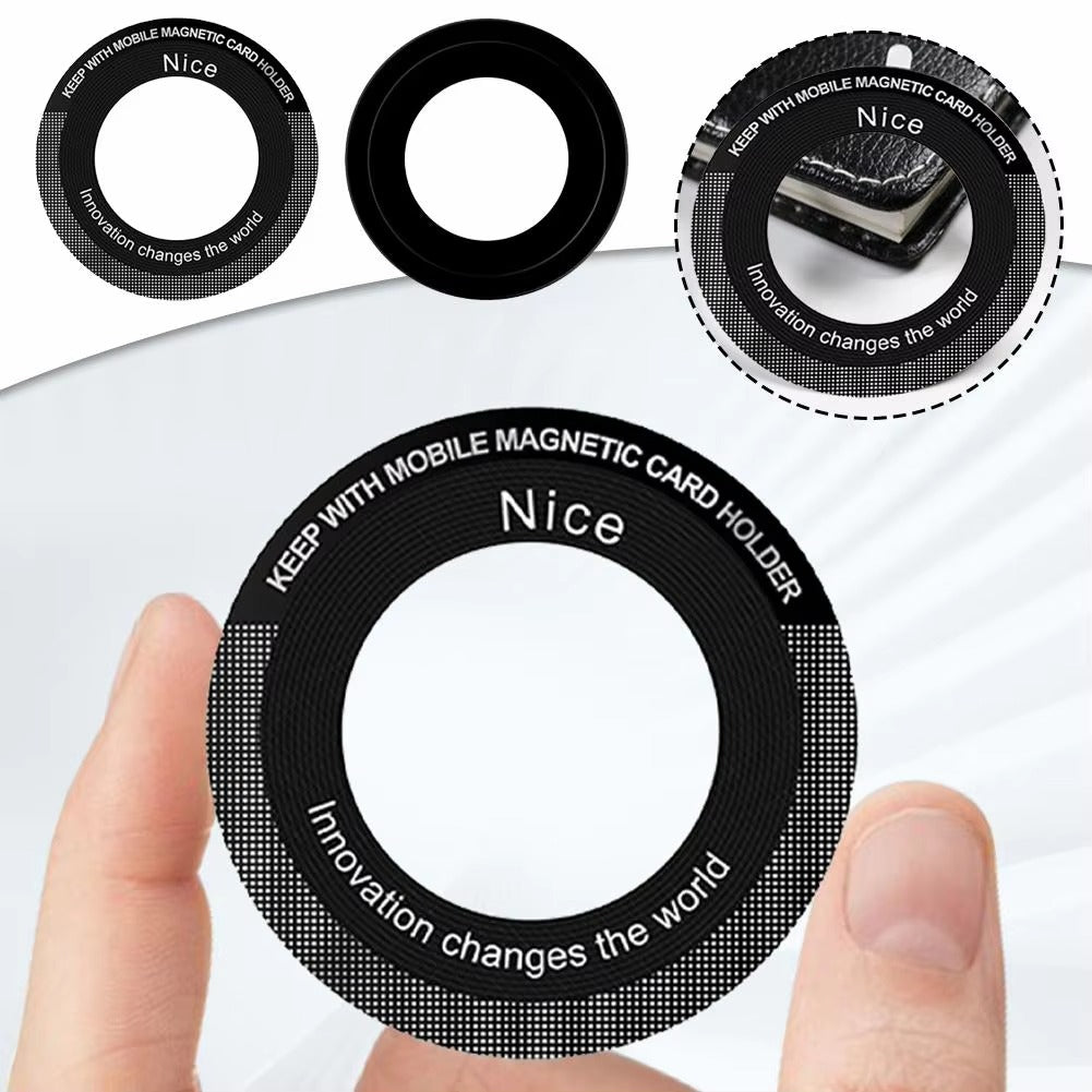 High-Quality iPhone MagSafe Magnetic Metal Ring Adapter, Universal Sticker Plate for Wireless Charging & Car Mount Compatibility