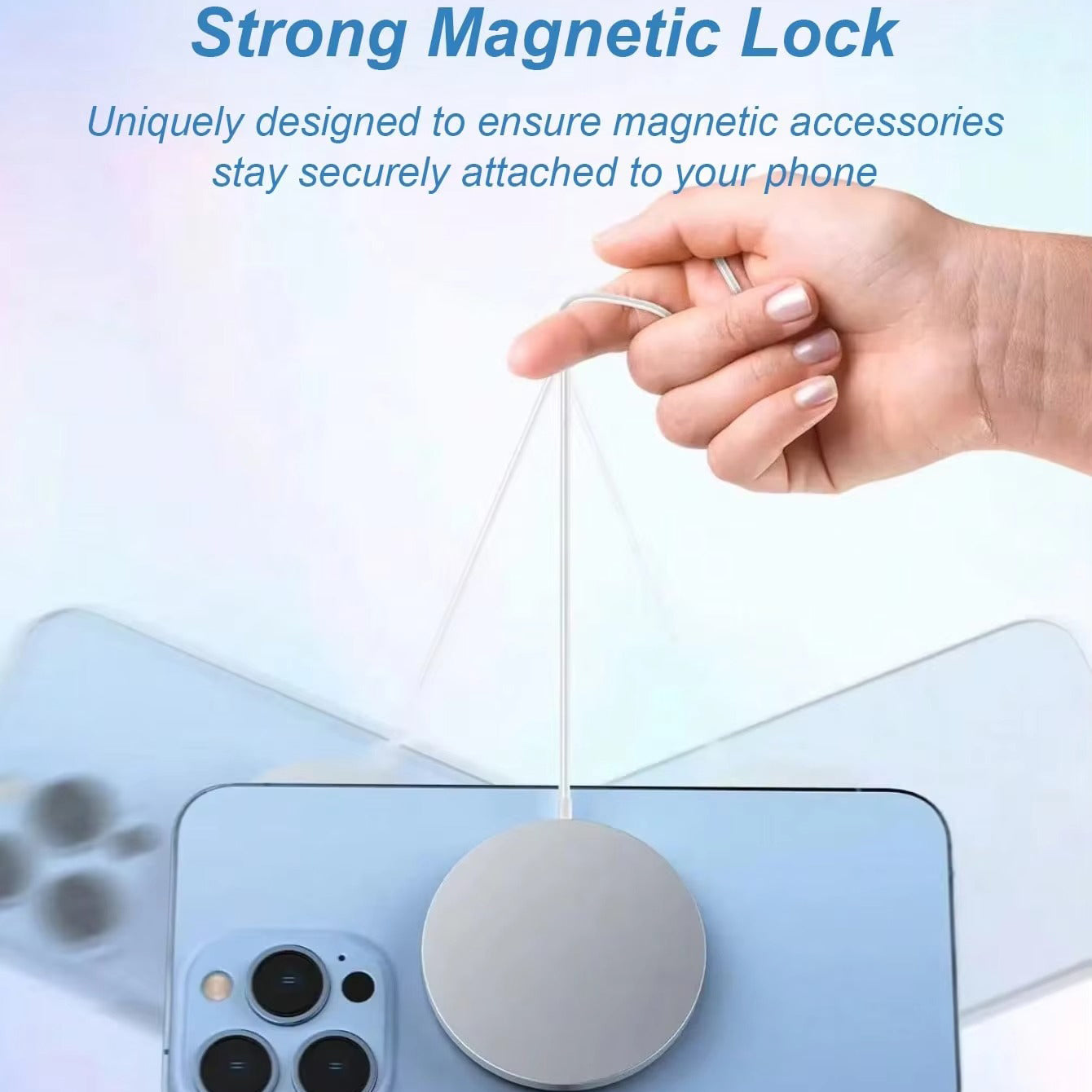 High-Quality iPhone MagSafe Magnetic Metal Ring Adapter, Universal Sticker Plate for Wireless Charging & Car Mount Compatibility