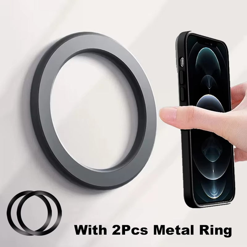 High-Quality iPhone MagSafe Magnetic Ring Holder, Universal Steel Wall & Car Phone Stand with Strong Magnetic Mount for Secure Hands-Free Use