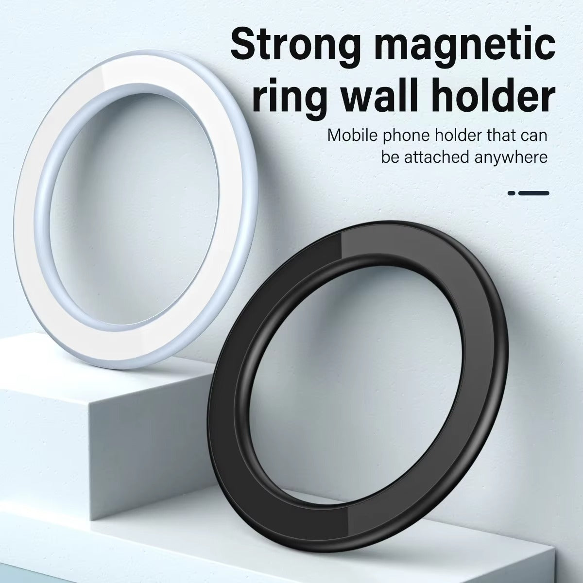 High-Quality iPhone MagSafe Magnetic Ring Holder, Universal Steel Wall & Car Phone Stand with Strong Magnetic Mount for Secure Hands-Free Use