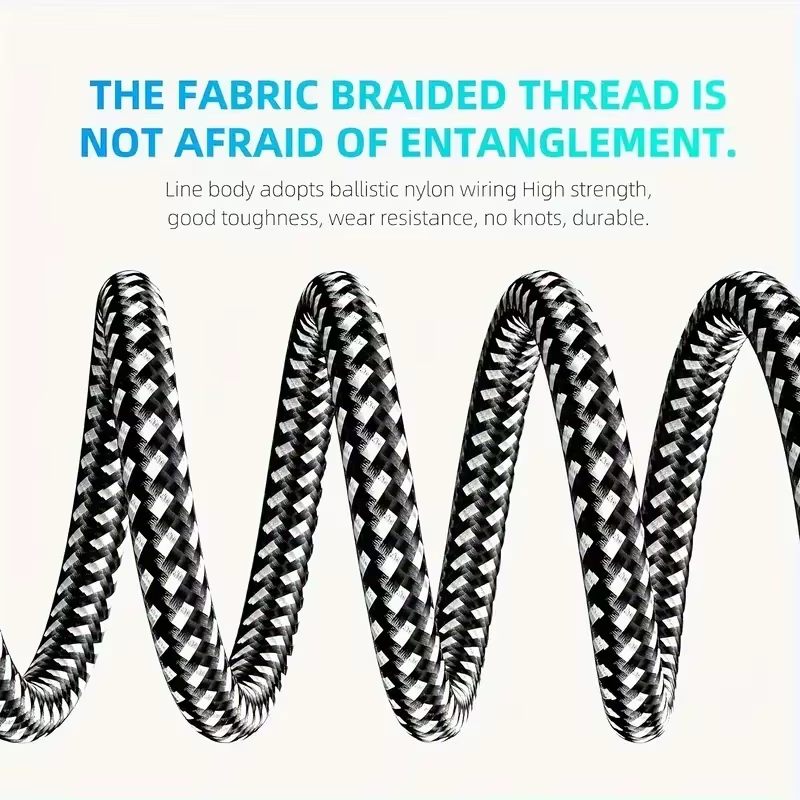 High-Quality iPhone USB-A to Lightning Charging Cable, 12W Fast-Charge Nylon Braided Data Cable with Durable 2.4A Output