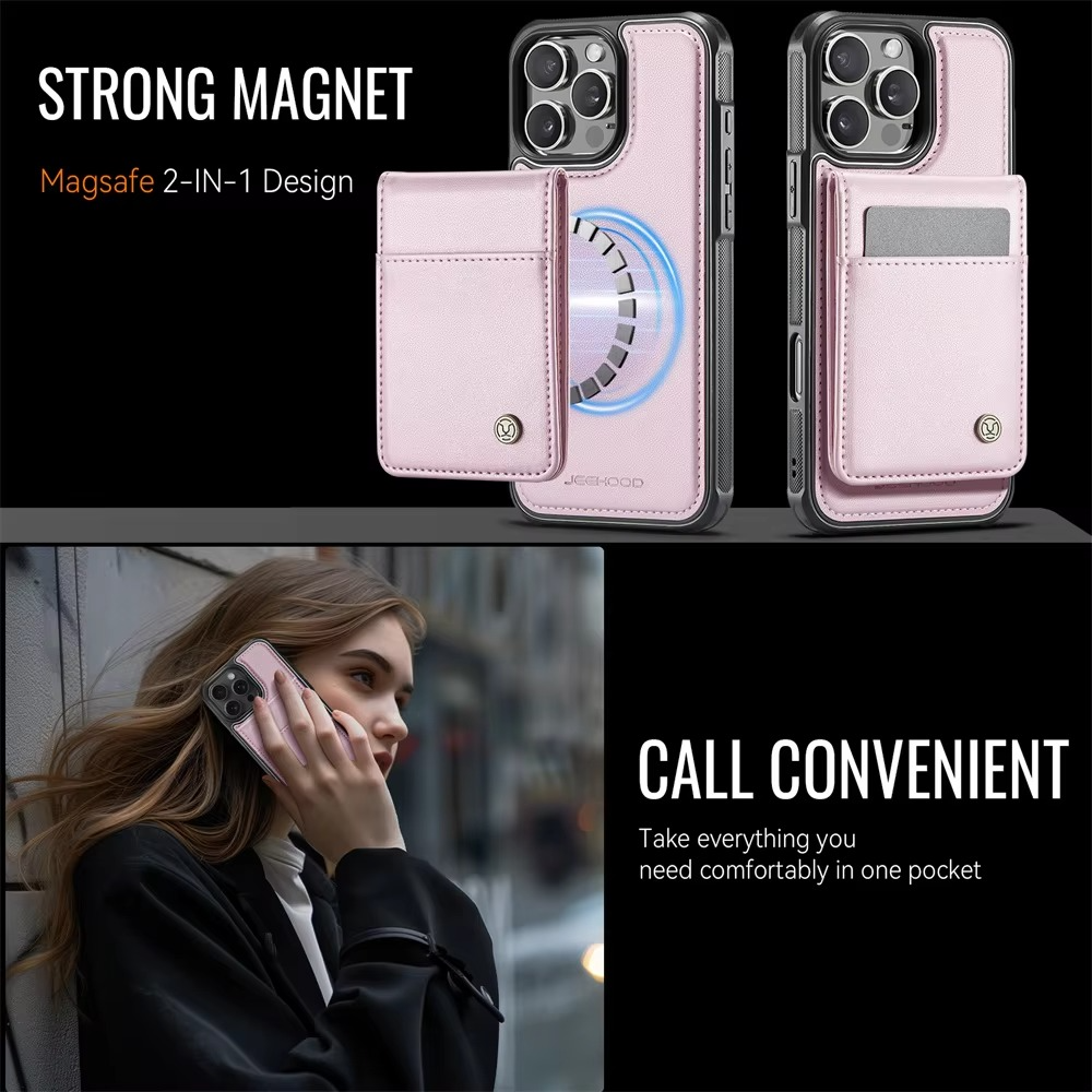 Luxury iPhone Case — 2-in-1 Detachable Magnetic PU Leather Wallet Cover with Card Slot, Shockproof, Anti-Fingerprint, Anti-Scratch, Kickstand, Storage Compartment