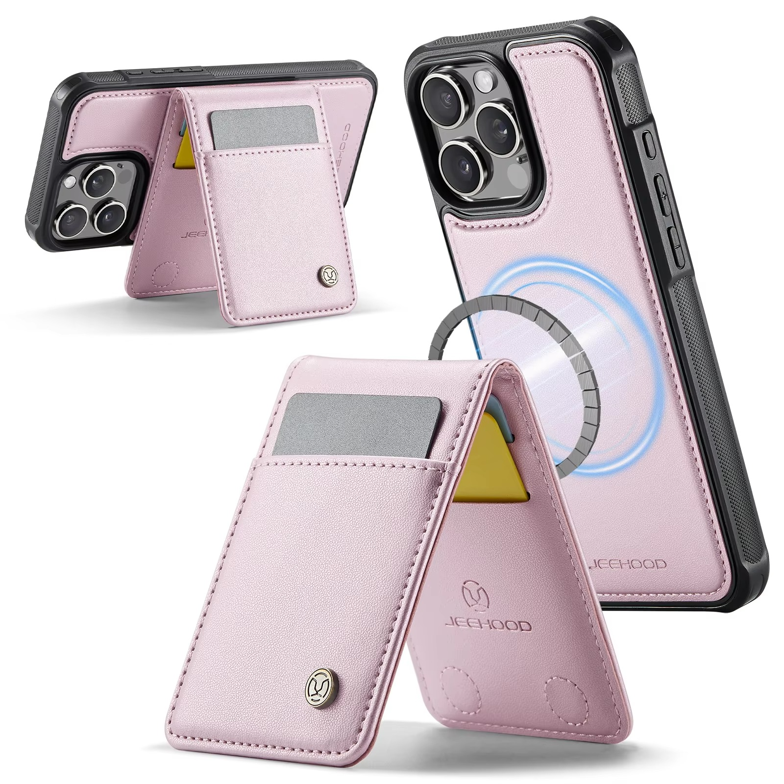 Luxury iPhone Case — 2-in-1 Detachable Magnetic PU Leather Wallet Cover with Card Slot, Shockproof, Anti-Fingerprint, Anti-Scratch, Kickstand, Storage Compartment