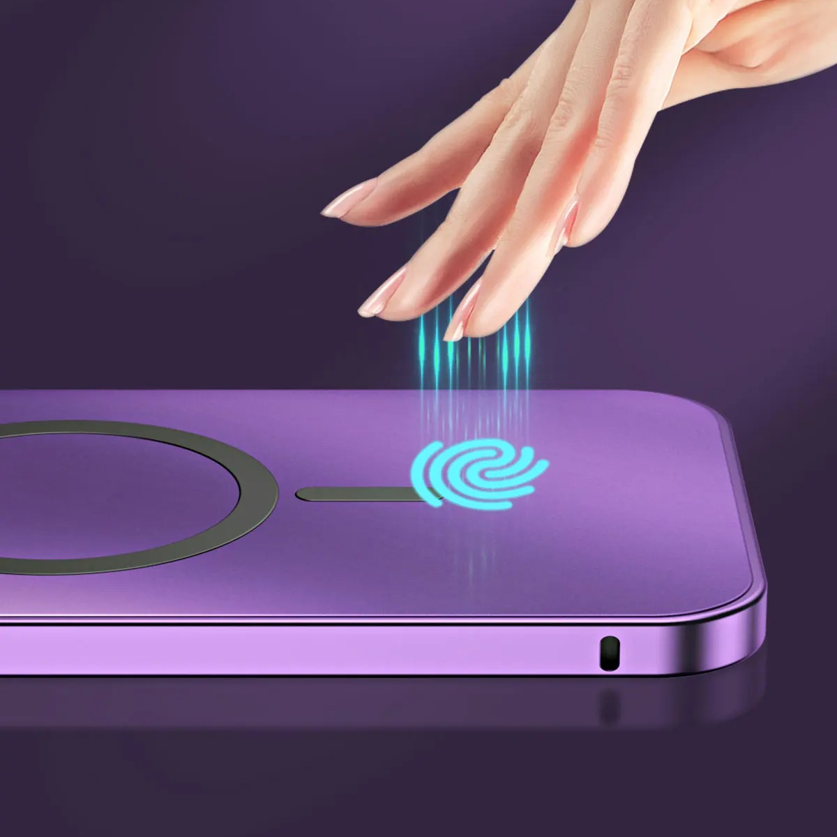 Luxury iPhone Case — Aluminum Alloy Magnetic MagSafe Wireless-Charging Full-Coverage Shockproof Cover with Glass Lens and Matte Anti-Glare Finish