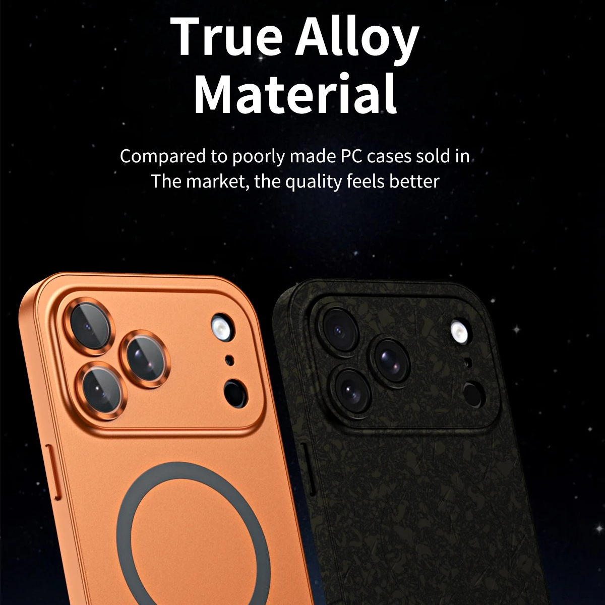 Luxury iPhone Case — Aluminum Alloy Magnetic MagSafe Wireless-Charging Full-Coverage Shockproof Cover with Glass Lens and Matte Anti-Glare Finish