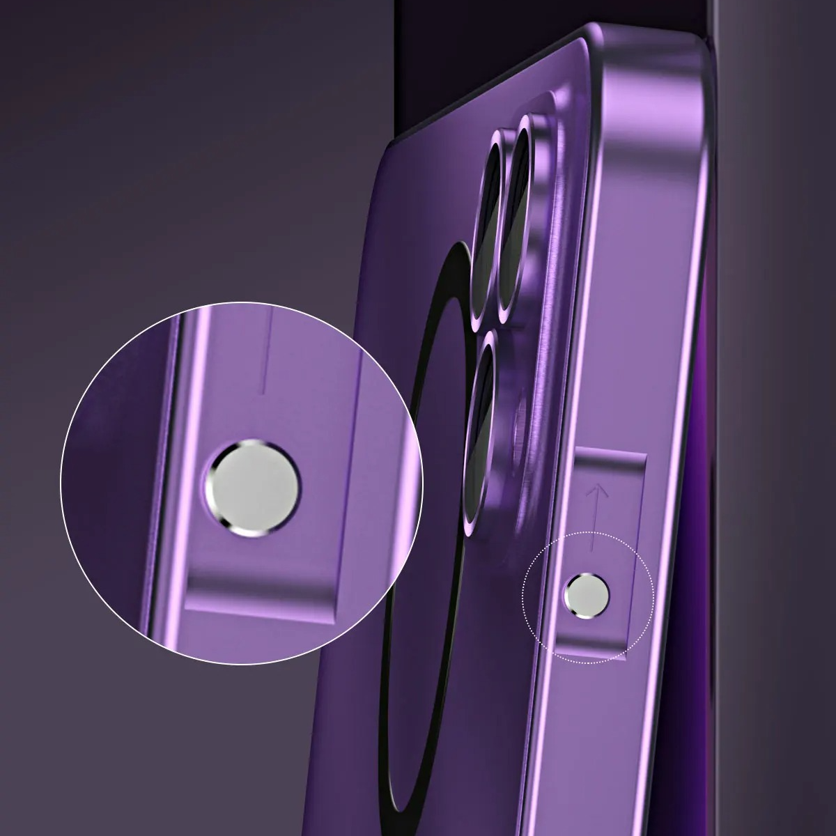 Luxury iPhone Case — Aluminum Alloy Magnetic MagSafe Wireless-Charging Full-Coverage Shockproof Cover with Glass Lens and Matte Anti-Glare Finish