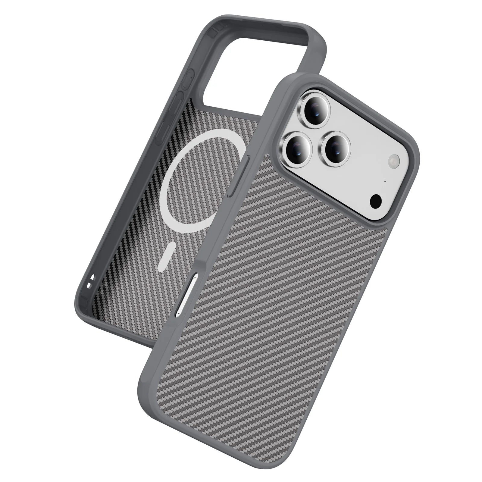 Luxury iPhone Case — Carbon Fiber Shockproof Drop-Resistant Protective Cover with Anti-Fingerprint Non-Slip Design and Scratch Dust Defense