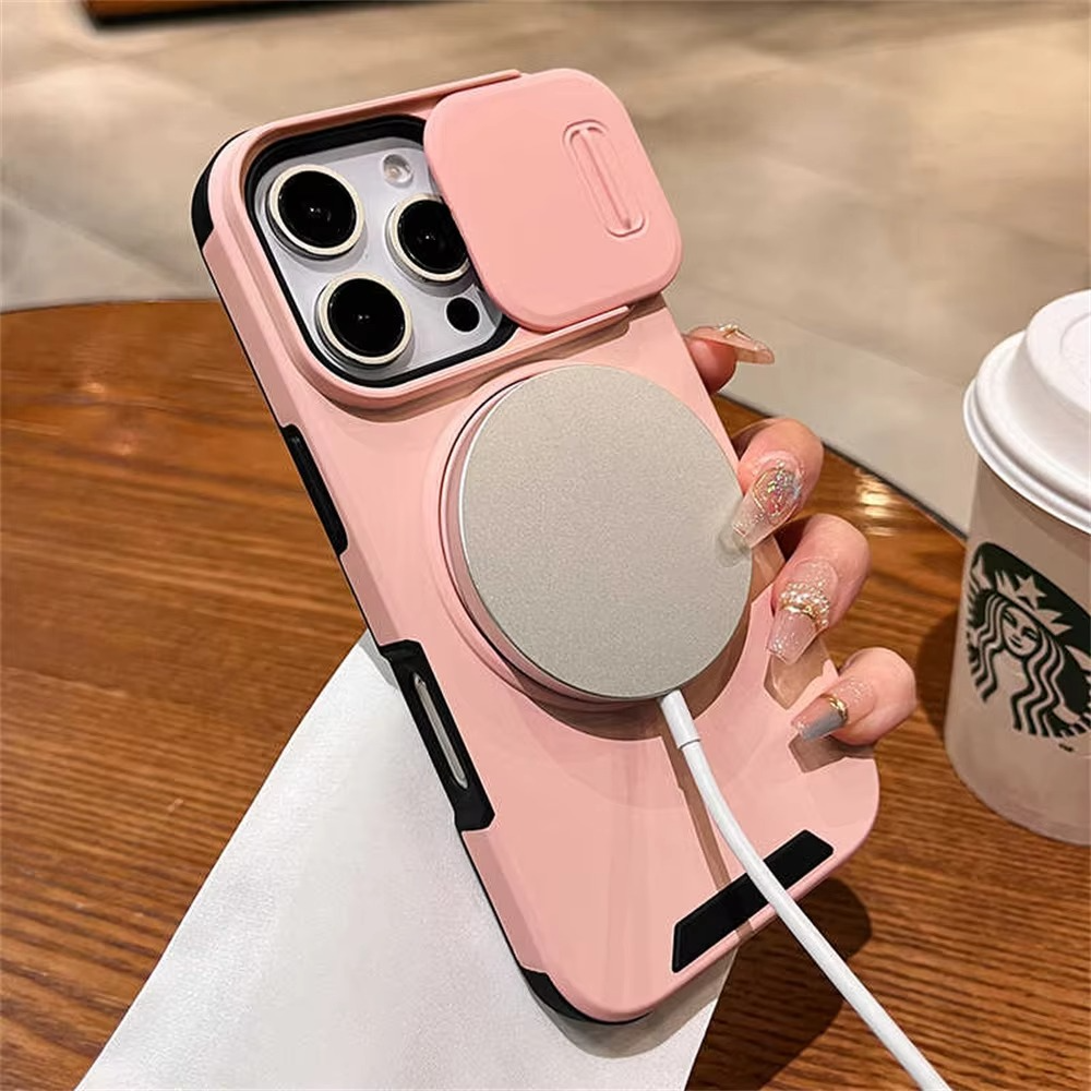 Luxury iPhone Case — Heavy-Duty Rugged Armor Magnetic Bracket with Shockproof PC Cover, Anti-Fingerprint, Anti-Scratch Protection