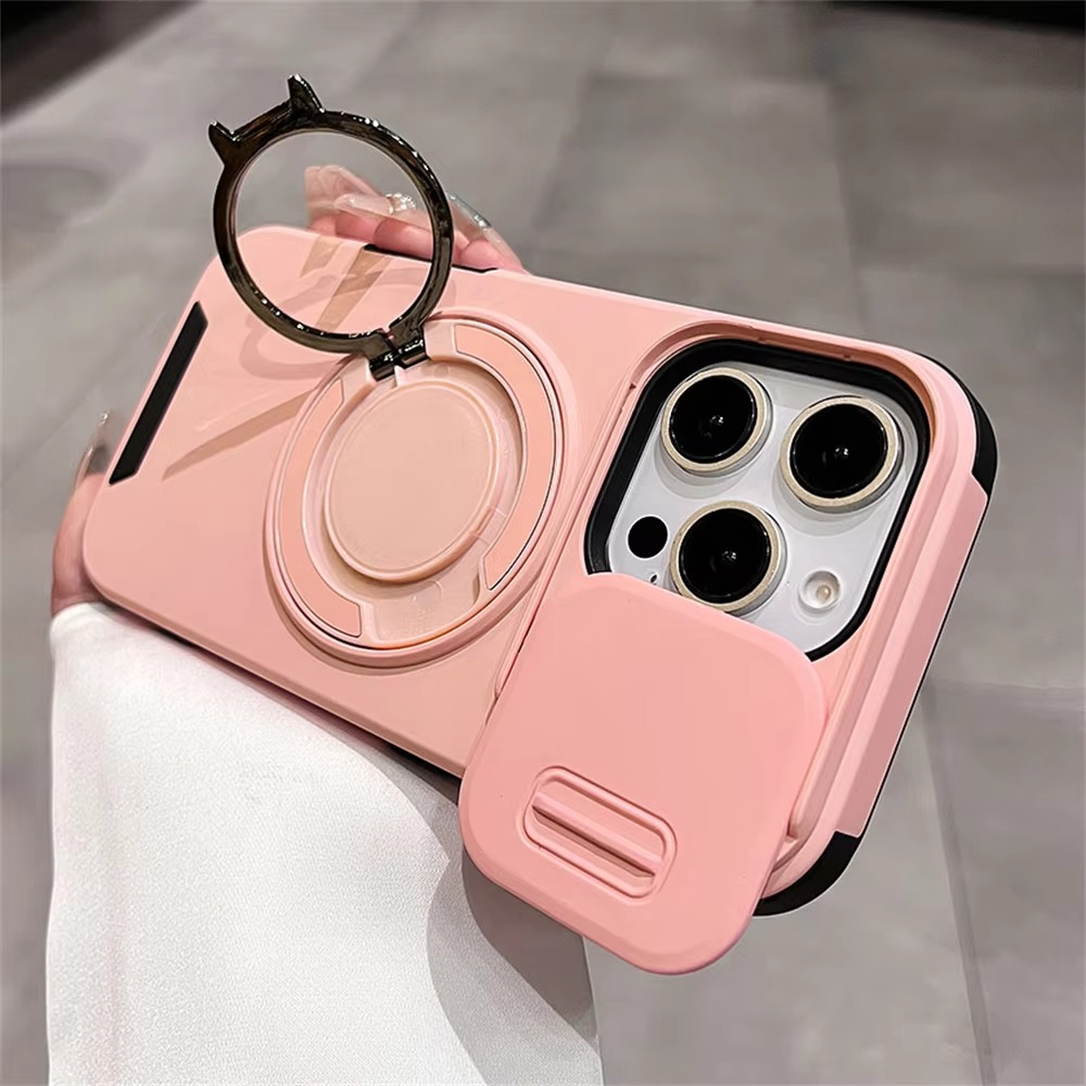 Luxury iPhone Case — Heavy-Duty Rugged Armor Magnetic Bracket with Shockproof PC Cover, Anti-Fingerprint, Anti-Scratch Protection