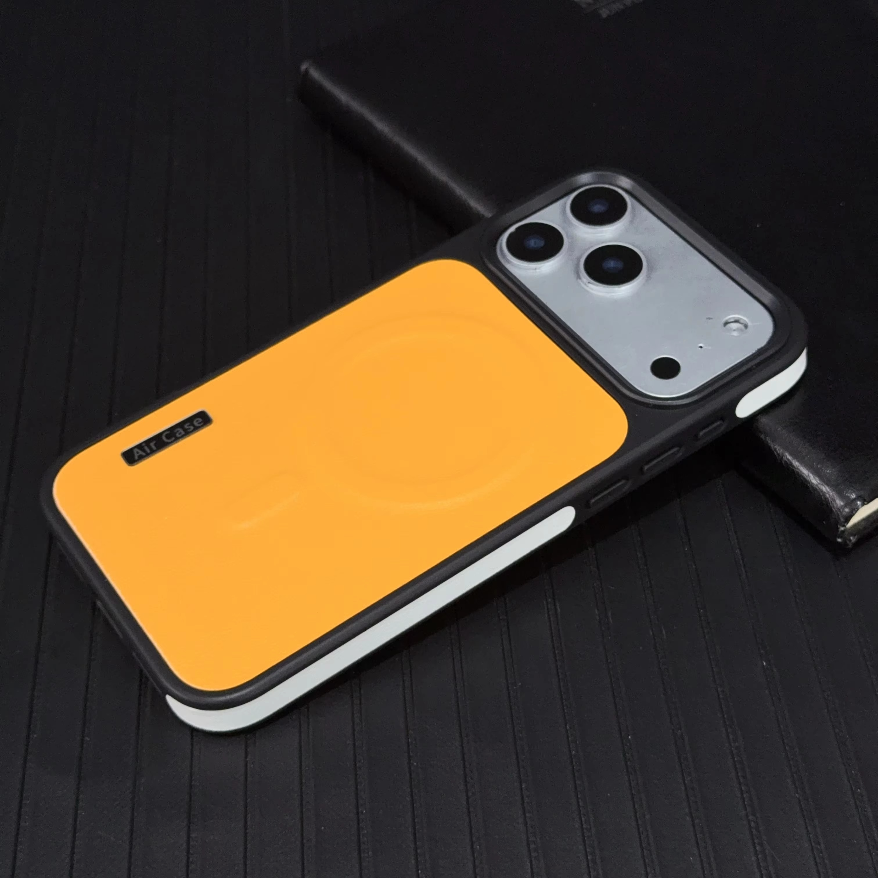 Luxury iPhone Case — MagSafe Compatible Leather Half-Wrapped Magnetic Shockproof Cover with Lens Protection, Anti-Fingerprint, Dustproof, Lightweight Non-Slip Design