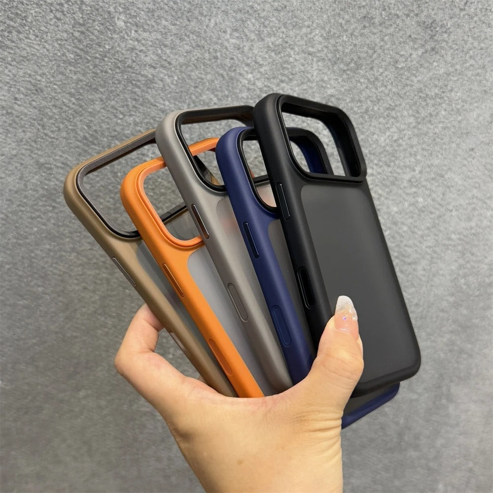 Luxury iPhone Case — MagSafe-Compatible Shockproof Matte Hard Cover with Camera Control Button, Translucent Frosted Anti-Fingerprint Non-Slip Design