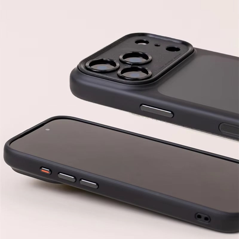 Luxury iPhone Case — MagSafe-Compatible Shockproof Matte Hard Cover with Camera Control Button, Translucent Frosted Anti-Fingerprint Non-Slip Design