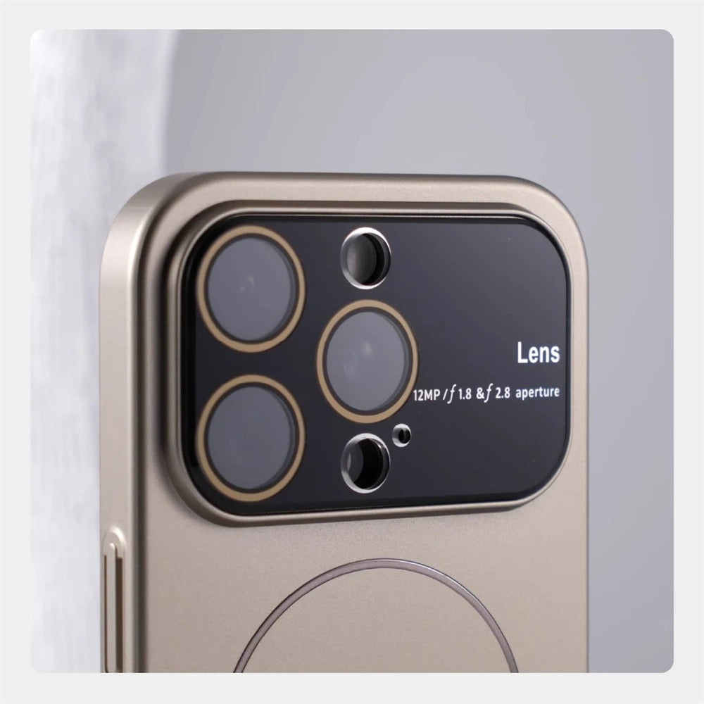 Luxury iPhone Case — MagSafe Matte Magnetic Half-Wrapped PC Cover with Shockproof Protection, Lens Protection, Anti-Fingerprint, Dustproof, Non-Slip Design