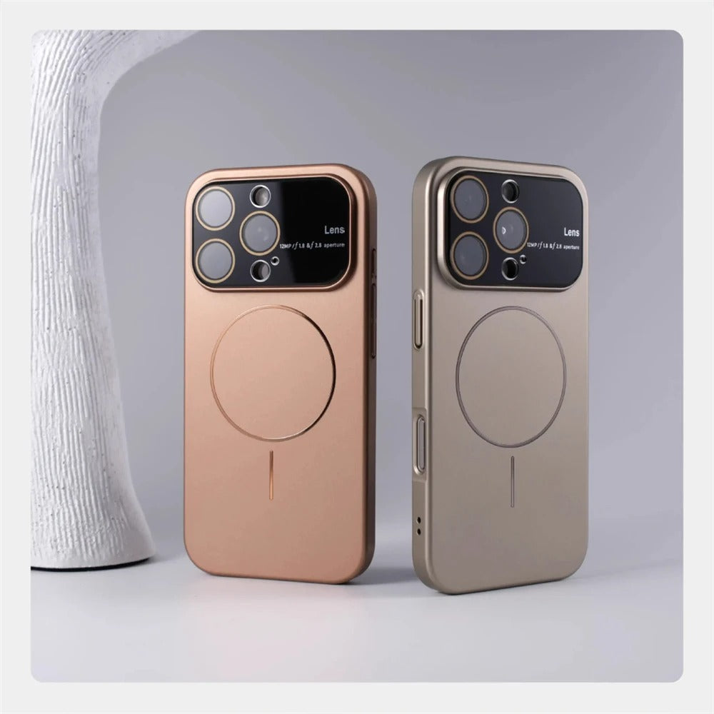 Luxury iPhone Case — MagSafe Matte Magnetic Half-Wrapped PC Cover with Shockproof Protection, Lens Protection, Anti-Fingerprint, Dustproof, Non-Slip Design