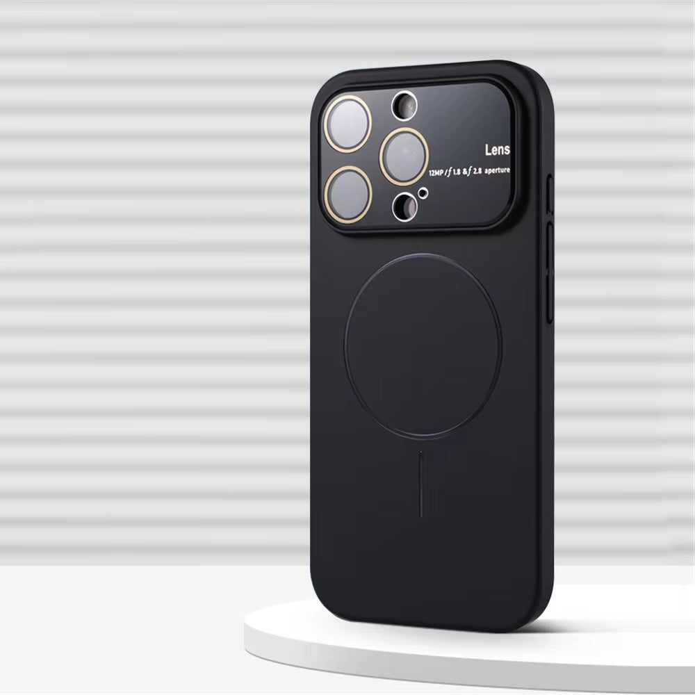 Luxury iPhone Case — MagSafe Matte Magnetic Half-Wrapped PC Cover with Shockproof Protection, Lens Protection, Anti-Fingerprint, Dustproof, Non-Slip Design