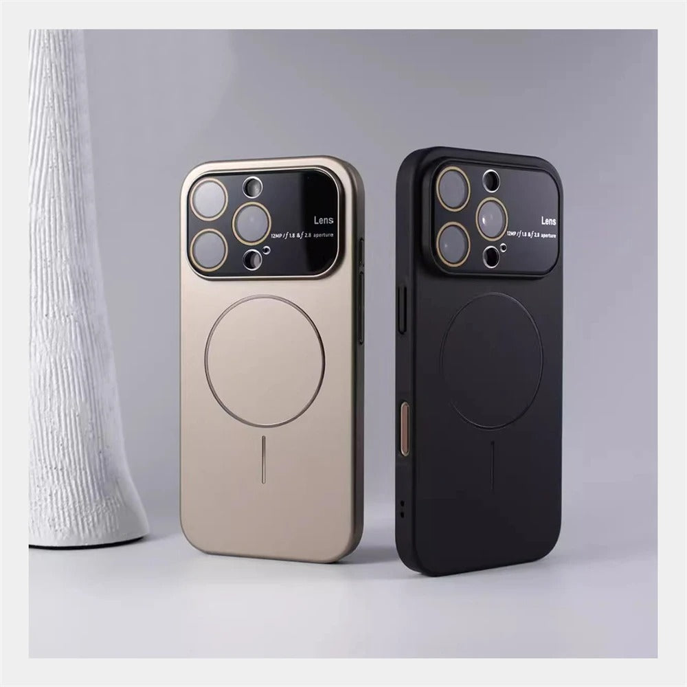 Luxury iPhone Case — MagSafe Matte Magnetic Half-Wrapped PC Cover with Shockproof Protection, Lens Protection, Anti-Fingerprint, Dustproof, Non-Slip Design