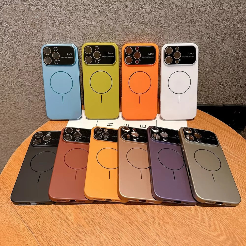 Luxury iPhone Case — MagSafe Matte Magnetic Half-Wrapped PC Cover with Shockproof Protection, Lens Protection, Anti-Fingerprint, Dustproof, Non-Slip Design